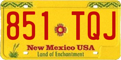 NM license plate 851TQJ