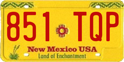 NM license plate 851TQP