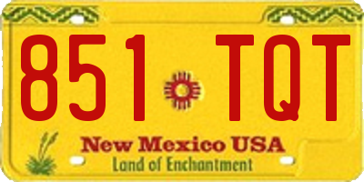 NM license plate 851TQT