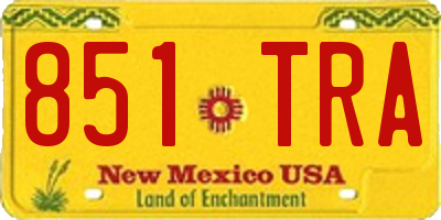 NM license plate 851TRA