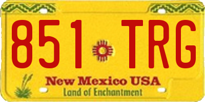 NM license plate 851TRG