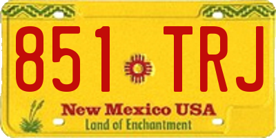 NM license plate 851TRJ