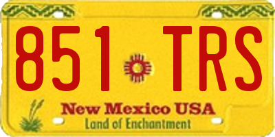 NM license plate 851TRS