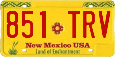NM license plate 851TRV