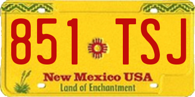 NM license plate 851TSJ