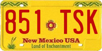 NM license plate 851TSK
