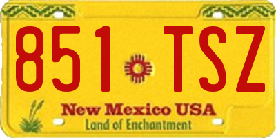 NM license plate 851TSZ
