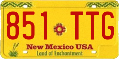 NM license plate 851TTG