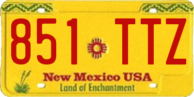 NM license plate 851TTZ