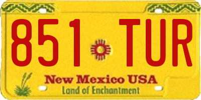 NM license plate 851TUR