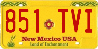 NM license plate 851TVI