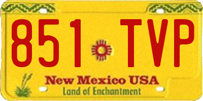 NM license plate 851TVP