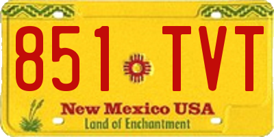 NM license plate 851TVT