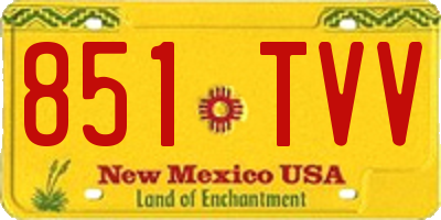 NM license plate 851TVV