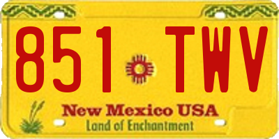 NM license plate 851TWV