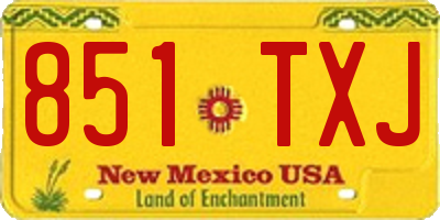 NM license plate 851TXJ