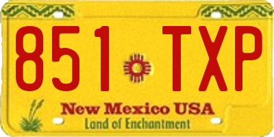 NM license plate 851TXP