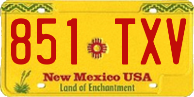 NM license plate 851TXV