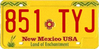 NM license plate 851TYJ