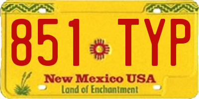 NM license plate 851TYP