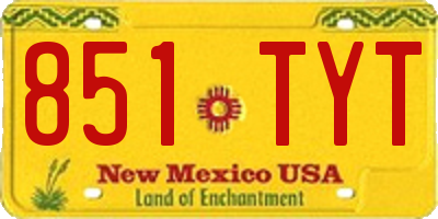 NM license plate 851TYT