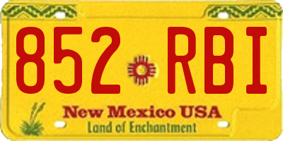 NM license plate 852RBI