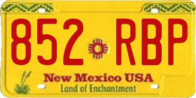 NM license plate 852RBP