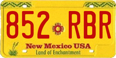 NM license plate 852RBR