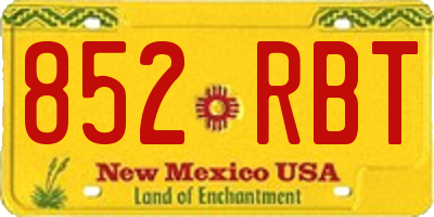 NM license plate 852RBT