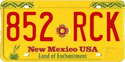 NM license plate 852RCK
