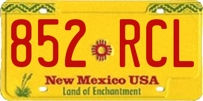 NM license plate 852RCL