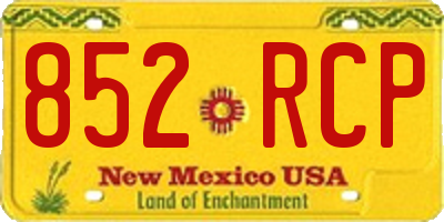NM license plate 852RCP