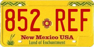 NM license plate 852REF
