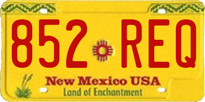 NM license plate 852REQ