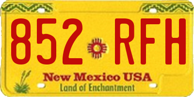 NM license plate 852RFH