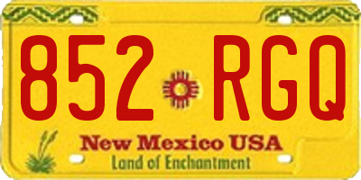 NM license plate 852RGQ