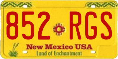 NM license plate 852RGS