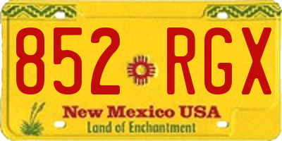 NM license plate 852RGX