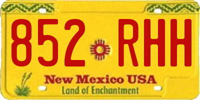 NM license plate 852RHH