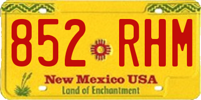 NM license plate 852RHM