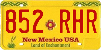 NM license plate 852RHR