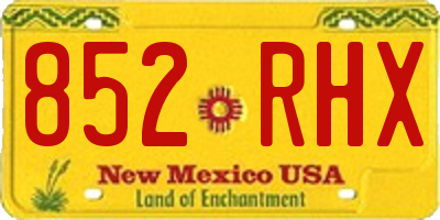 NM license plate 852RHX