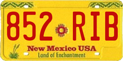 NM license plate 852RIB