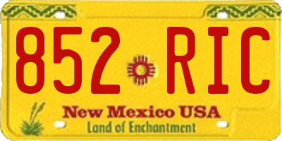 NM license plate 852RIC