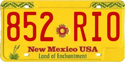 NM license plate 852RIO