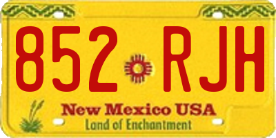 NM license plate 852RJH