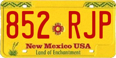 NM license plate 852RJP