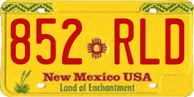 NM license plate 852RLD