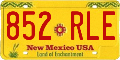 NM license plate 852RLE