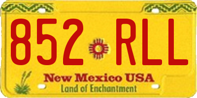 NM license plate 852RLL